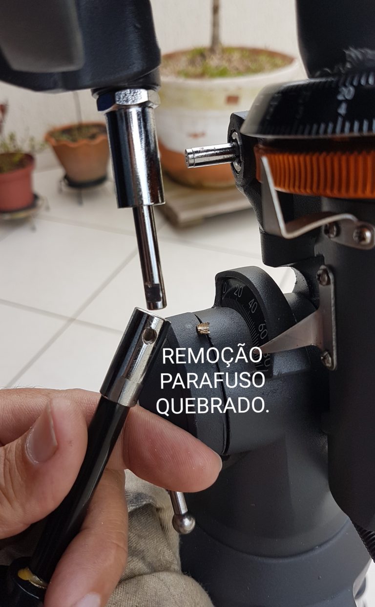 Remoção do parafuso quebrado