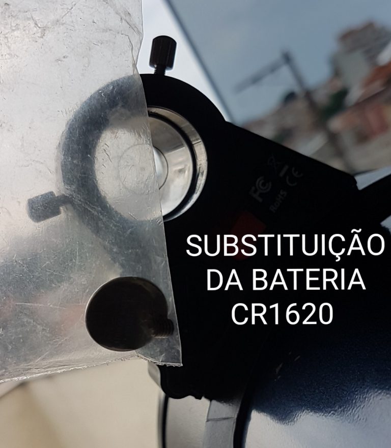 Substituição da bateria CR1620