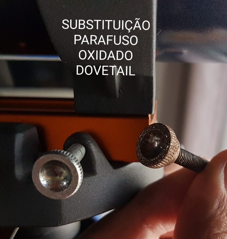 Substituição do parafuso oxidado do dovetail